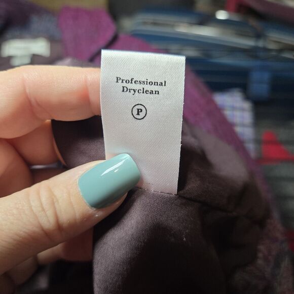 Coldwater Creek Womens Purple Paisley Button Lightweight‎ Wool Jacket Sz 14 - Picture 7 of 10